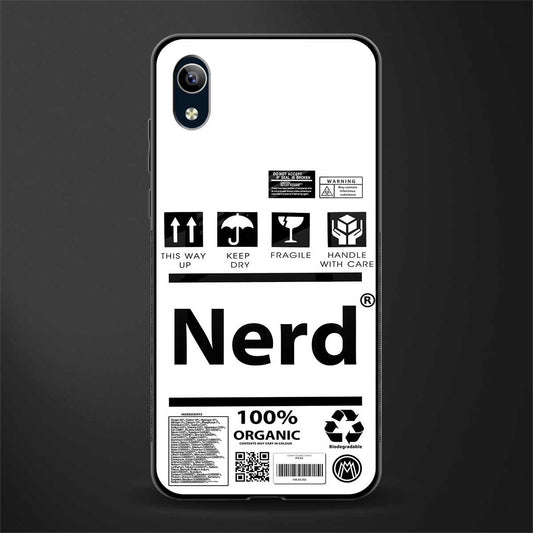 nerd white label glass case for vivo y1s without fingerprint image