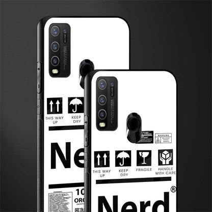 nerd white label glass case for vivo y50 image-2
