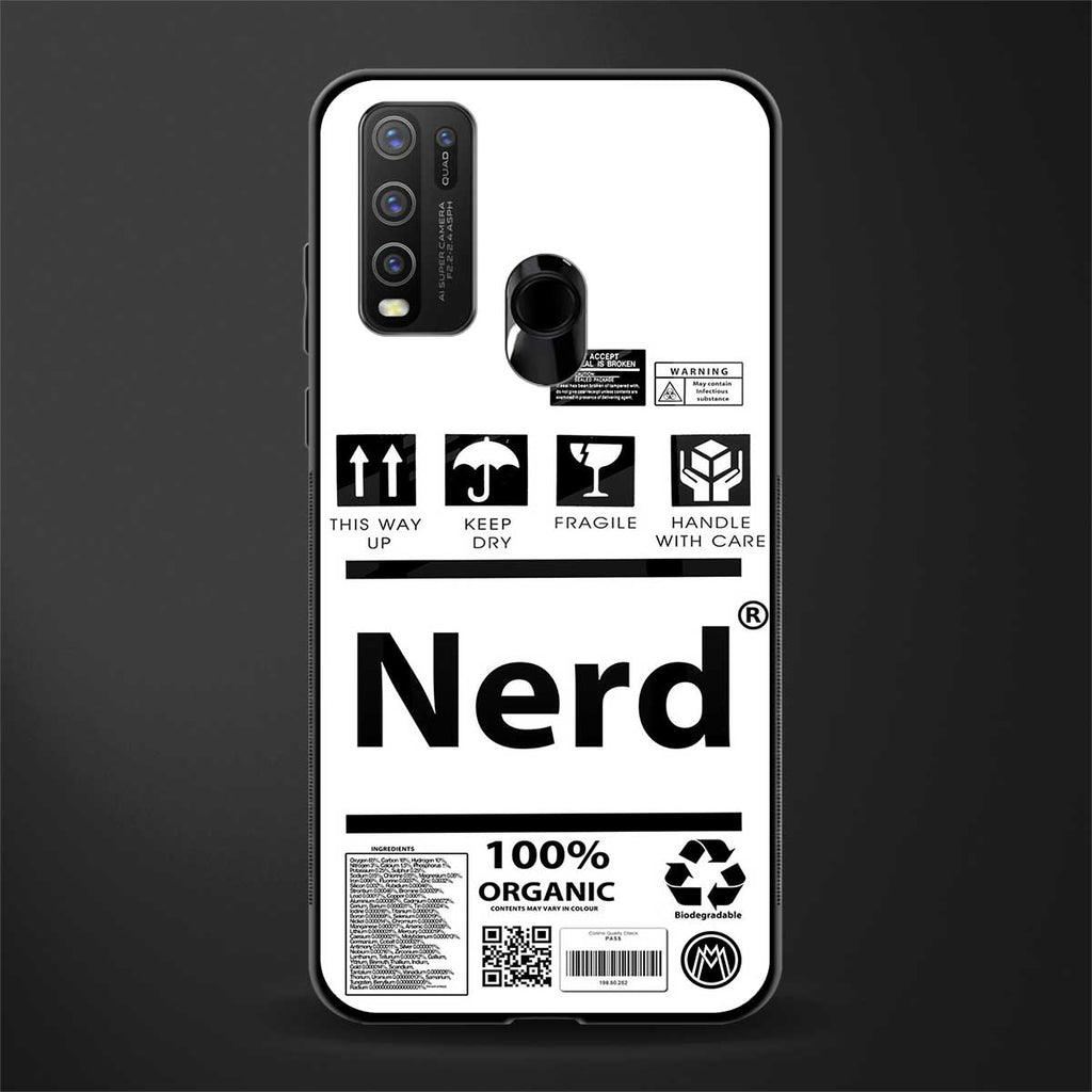 nerd white label glass case for vivo y50 image
