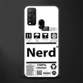 nerd white label glass case for vivo y50 image