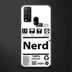 nerd white label glass case for vivo y50 image