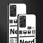 nerd white label glass case for samsung galaxy note 20 ultra 5g image-2