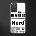 nerd white label glass case for samsung galaxy note 20 ultra 5g image