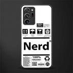 nerd white label glass case for samsung galaxy note 20 ultra 5g image