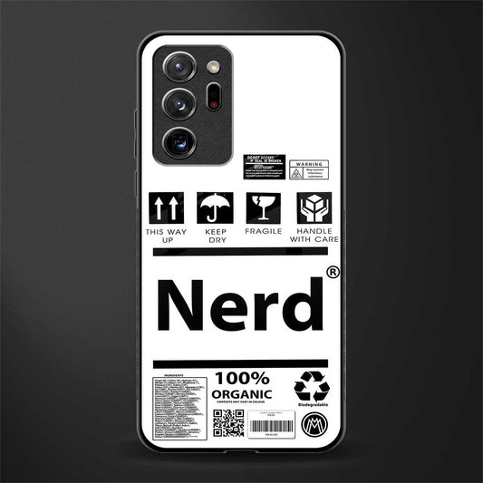 nerd white label glass case for samsung galaxy note 20 ultra 5g image