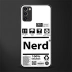 nerd white label glass case for samsung galaxy note 20 image