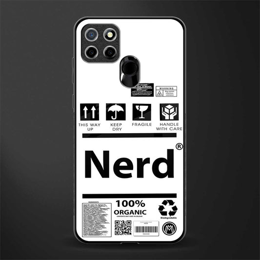 nerd white label glass case for realme narzo 20 image