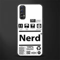 nerd white label glass case for realme narzo 20 pro image