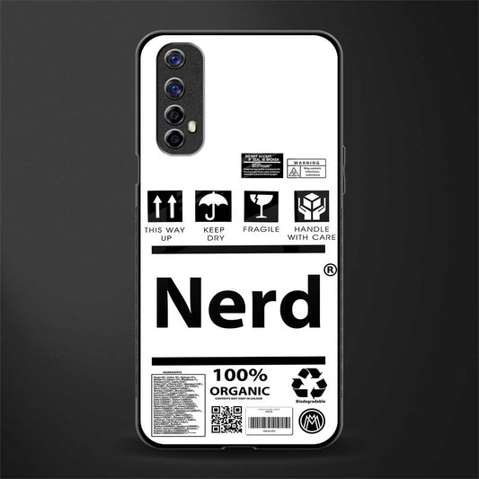nerd white label glass case for realme 7 image