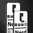 nerd white label glass case for poco m2 image-2