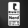 nerd white label glass case for poco m2 image