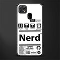 nerd white label glass case for oppo a15s image