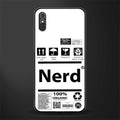 nerd white label glass case for redmi 9a image