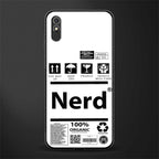 nerd white label glass case for redmi 9a image