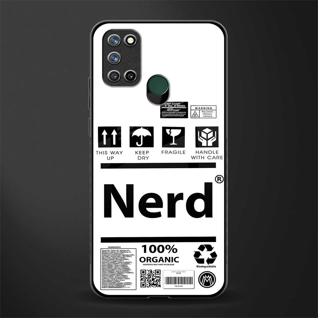 nerd white label glass case for realme 7i image