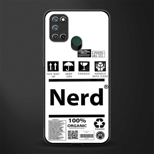nerd white label glass case for realme 7i image