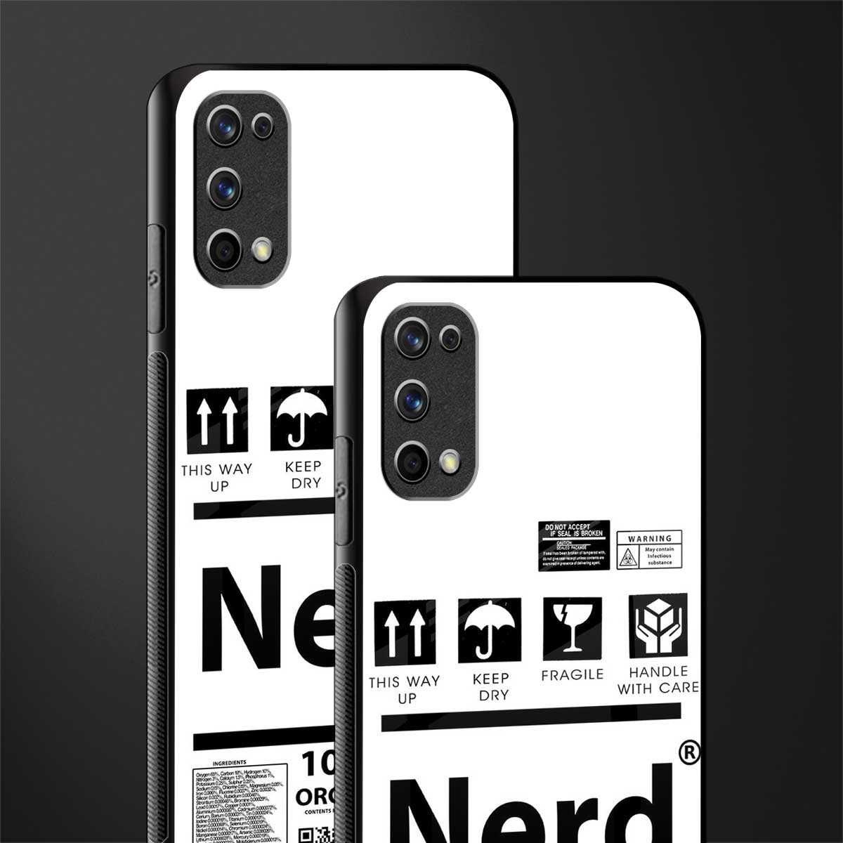 nerd white label glass case for realme 7 pro image-2