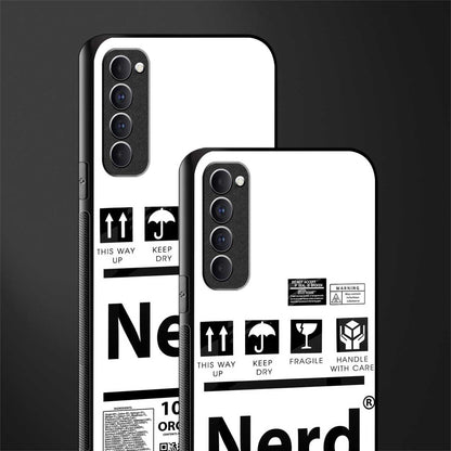 nerd white label glass case for oppo reno 4 pro image-2