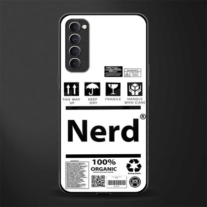 nerd white label glass case for oppo reno 4 pro image