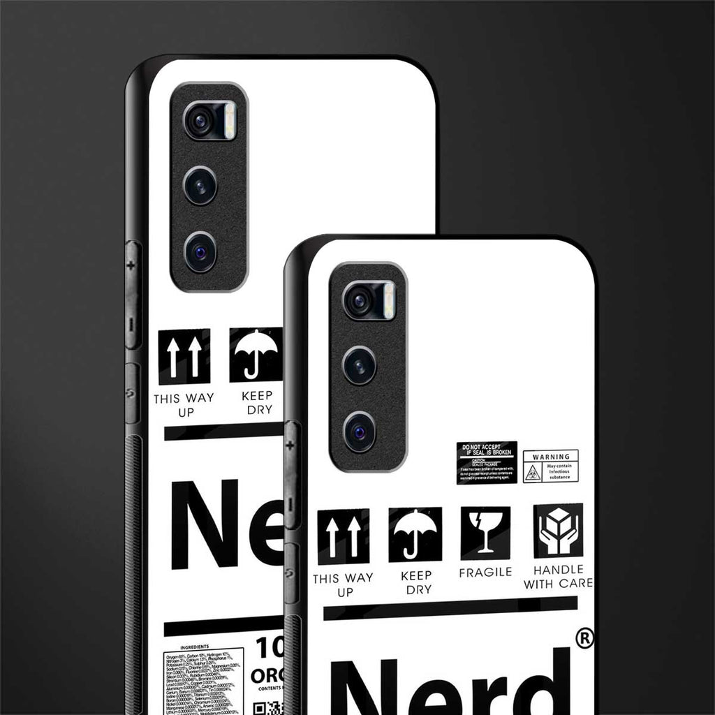 nerd white label glass case for vivo v20 se image-2