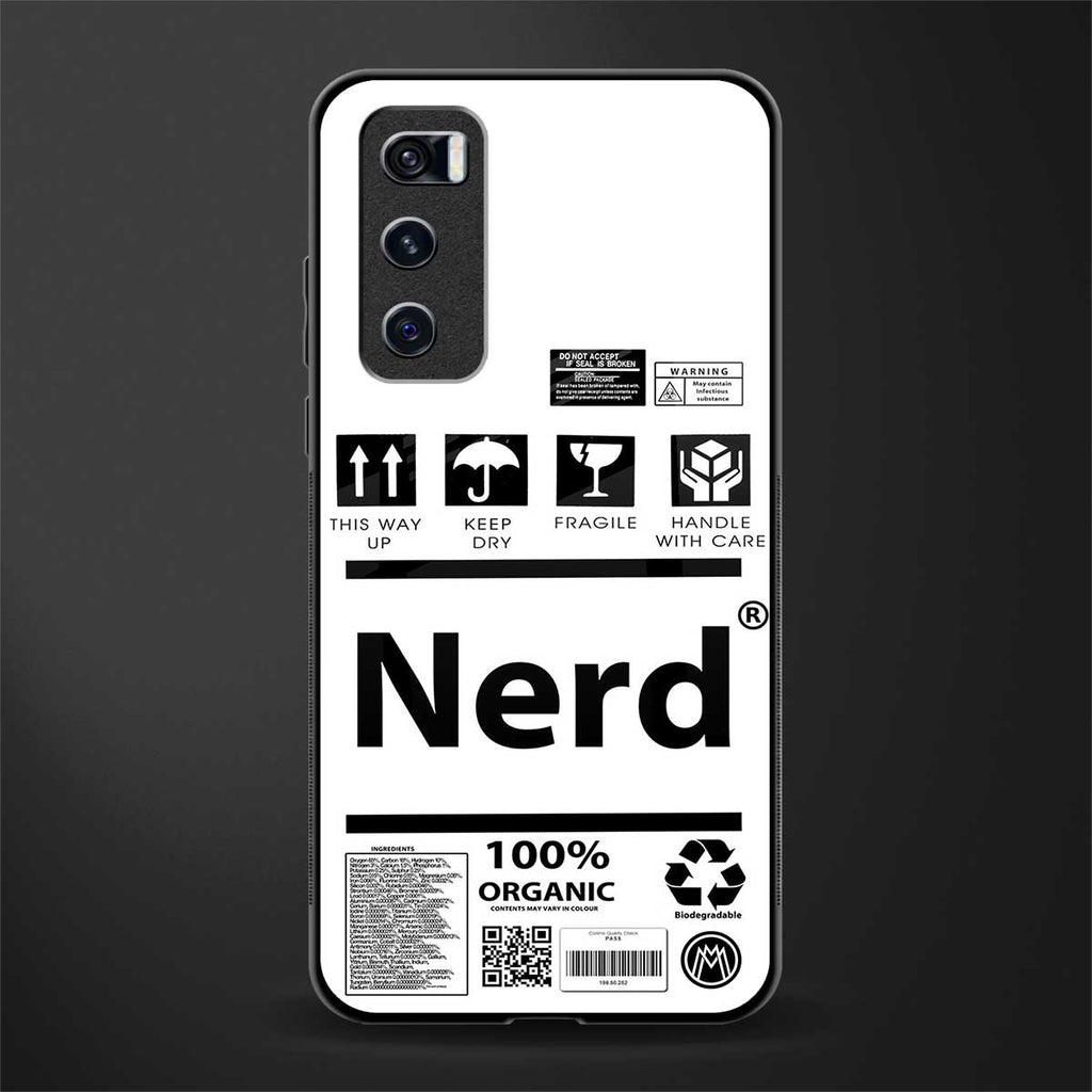nerd white label glass case for vivo v20 se image