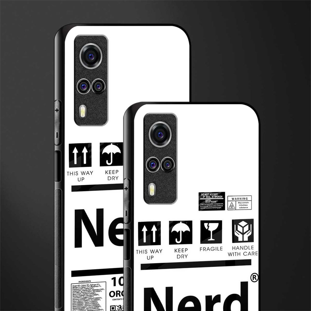 nerd white label glass case for vivo y51a image-2