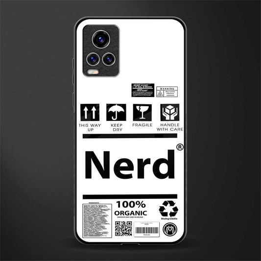 nerd white label glass case for vivo v20 pro image