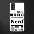 nerd white label glass case for realme x7 image