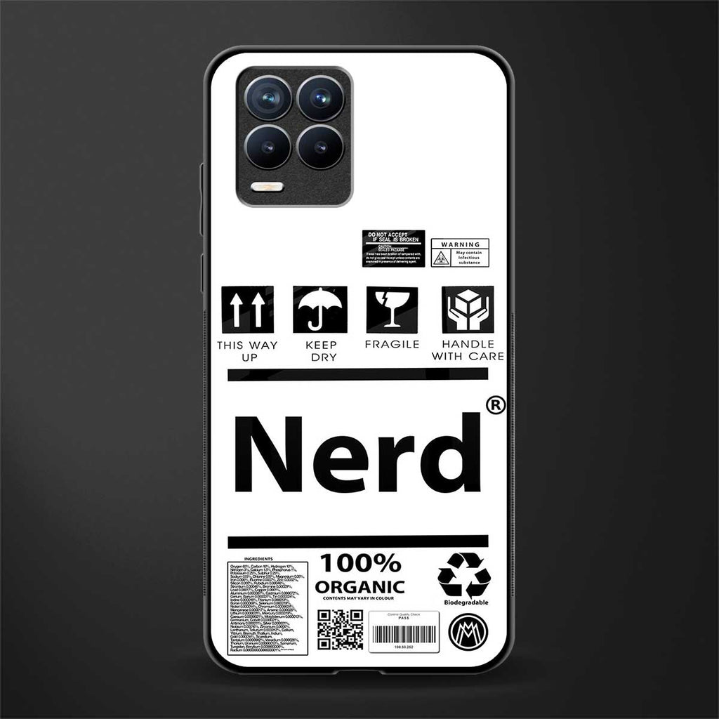 nerd white label glass case for realme 8 pro image