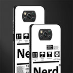 nerd white label glass case for poco x3 image-2