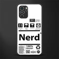 nerd white label glass case for redmi note 10s image