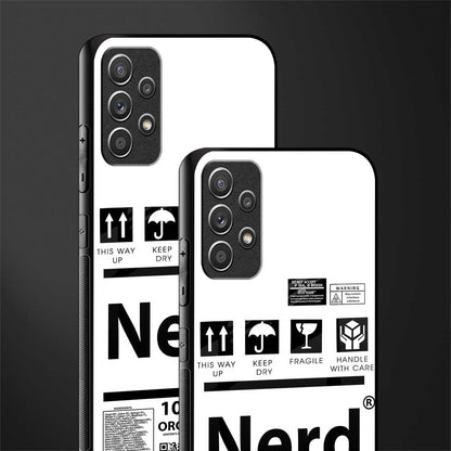 nerd white label glass case for samsung galaxy a52 image-2