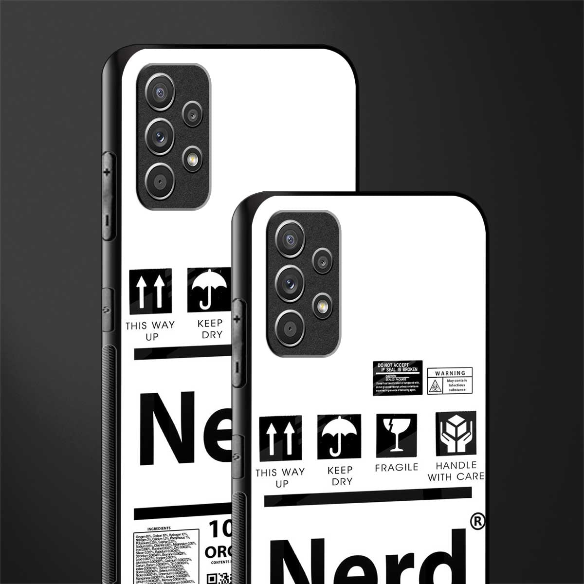 nerd white label glass case for samsung galaxy a32 4g image-2