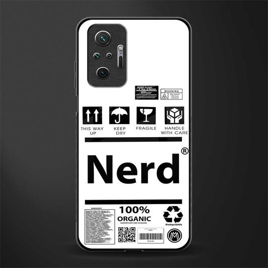 nerd white label glass case for redmi note 10 pro max image