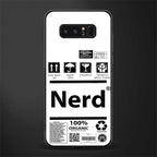nerd white label glass case for samsung galaxy note 8 image
