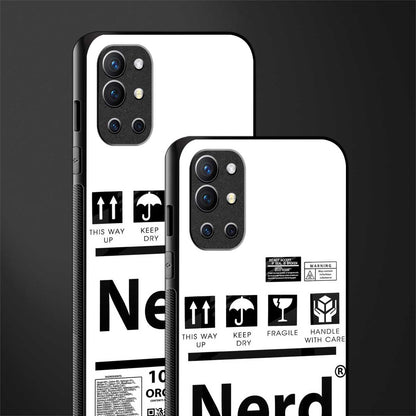 nerd white label glass case for oneplus 9r image-2