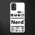 nerd white label glass case for oneplus 9r image