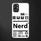 nerd white label glass case for oneplus 9r image
