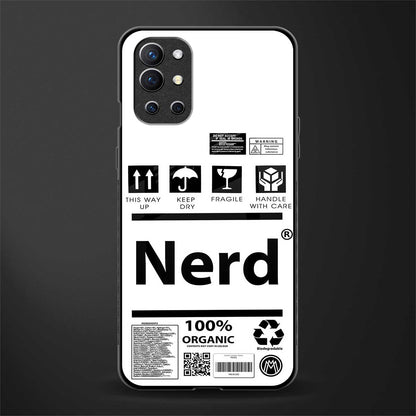 nerd white label glass case for oneplus 9r image