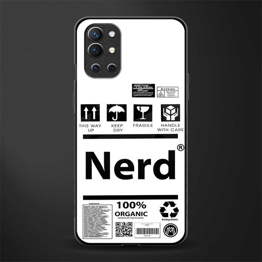 nerd white label glass case for oneplus 9r image