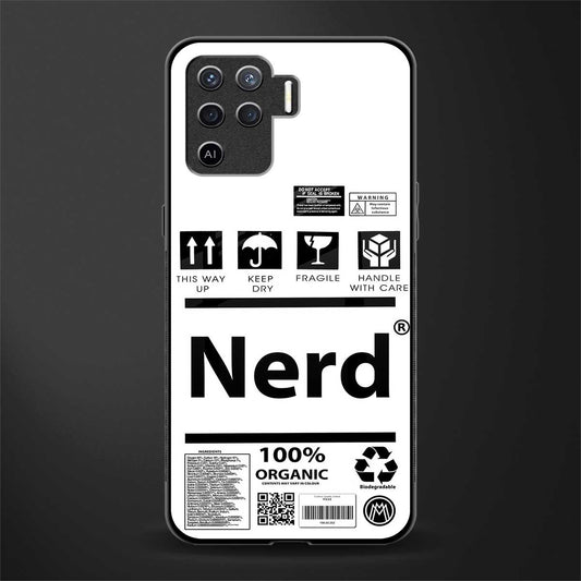 nerd white label glass case for oppo f19 pro image
