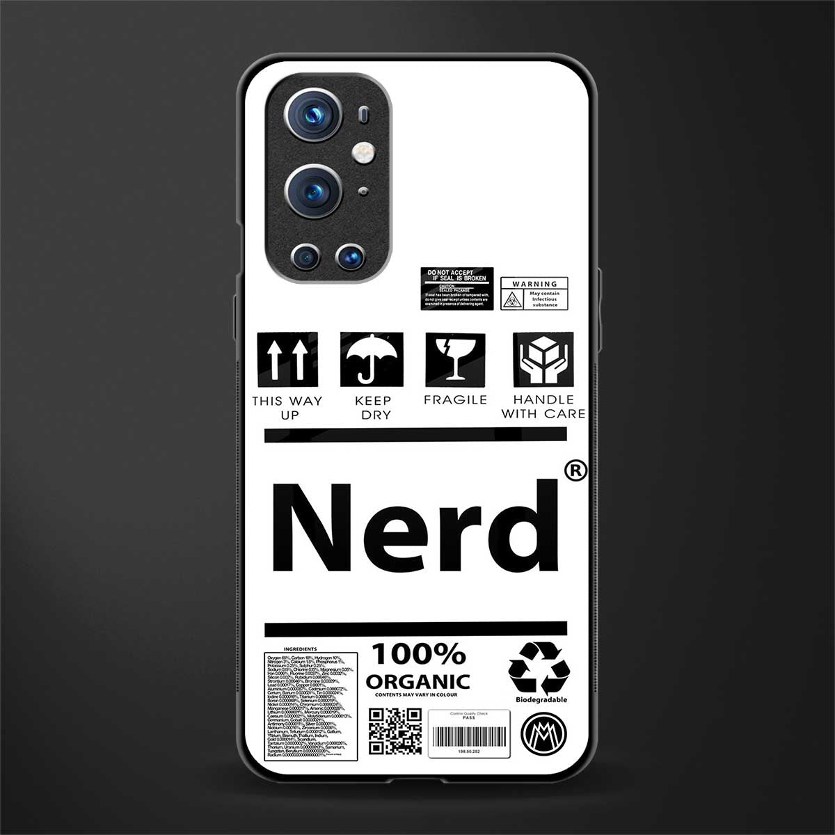 nerd white label glass case for oneplus 9 pro image