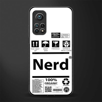 nerd white label glass case for mi 10t 5g image