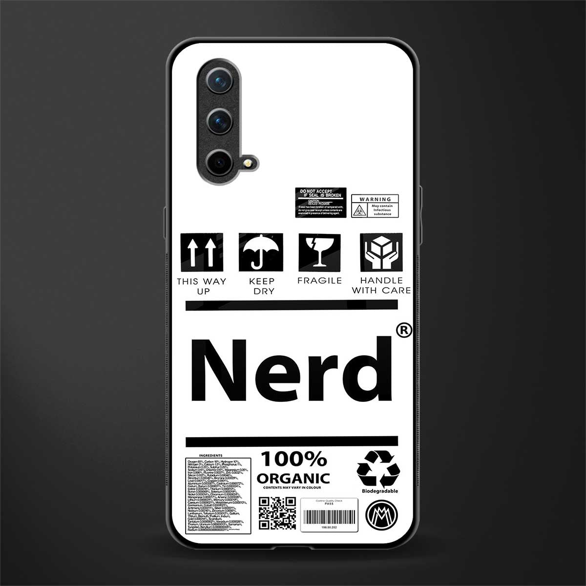 nerd white label glass case for oneplus nord ce 5g image