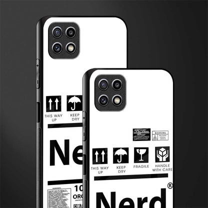nerd white label glass case for samsung galaxy a22 5g image-2