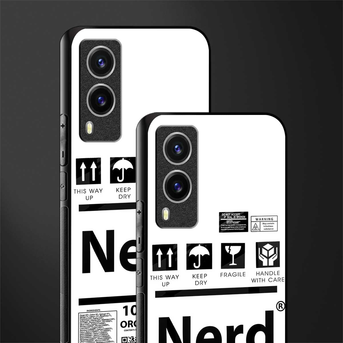 nerd white label glass case for vivo v21e 5g image-2