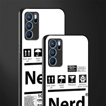 nerd white label glass case for oppo reno6 5g image-2
