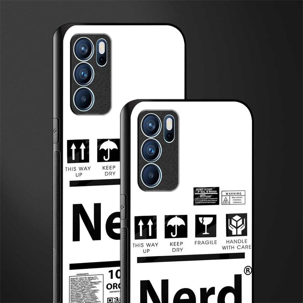 nerd white label glass case for oppo reno6 pro 5g image-2