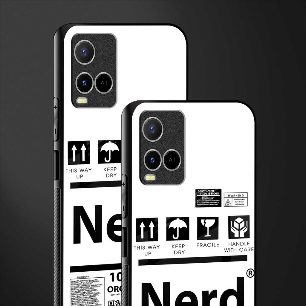 nerd white label glass case for vivo y21s image-2