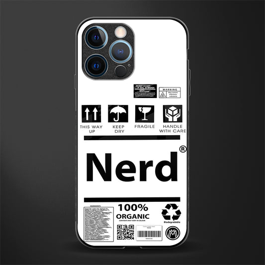 nerd white label glass case for iphone 12 pro image